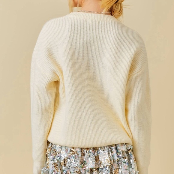 BRIDE glitter letter sweater - nwt - Picture 2 of 2